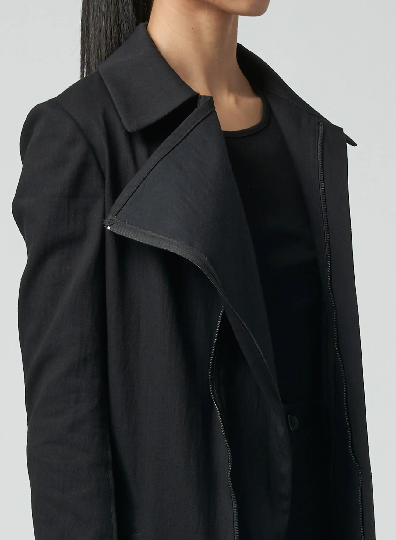 8OZ UNEVEN YARN DENIM ZIP JACKET - Image 10