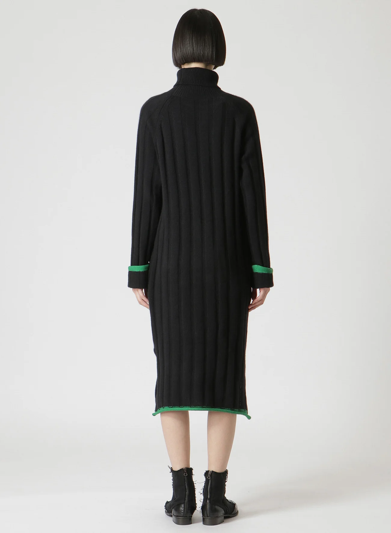 COLOR COMBINATION RIB RAGLAN COLOR COMBI DRESS - Image 5