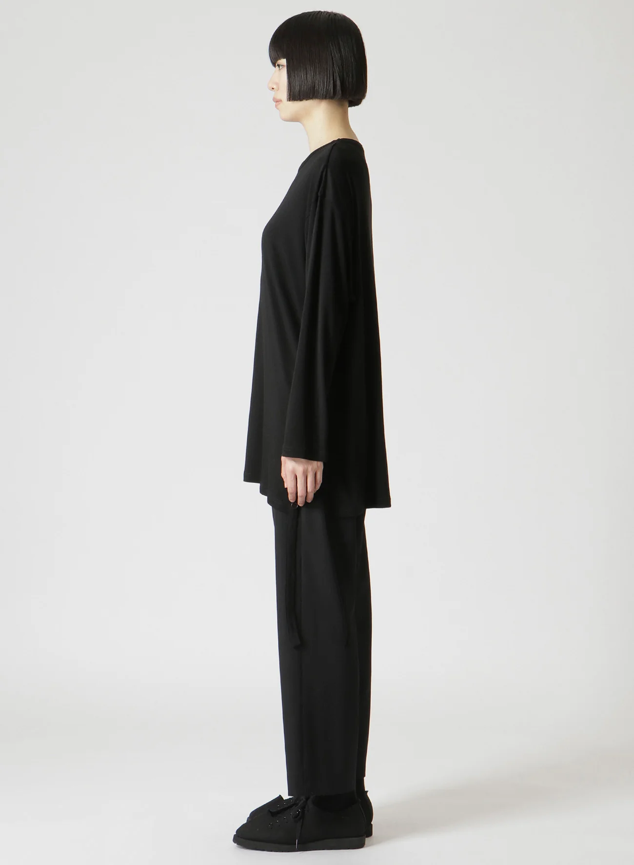 WOOL CHIFFON SIDE TAB LONG SLV T - Image 4