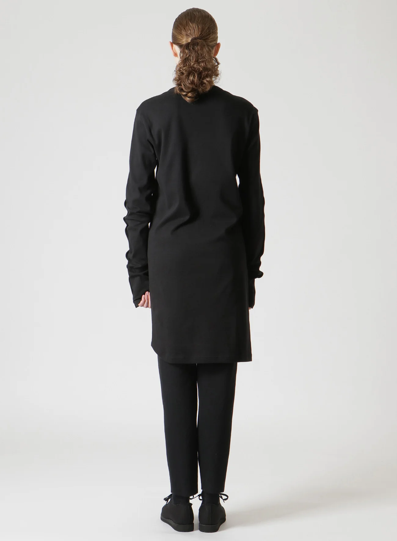 30/- COMBED COTTON LONG SLEEVE T-SHIRT WITH BUTTON-UP SLEEVE SLITS - Image 5