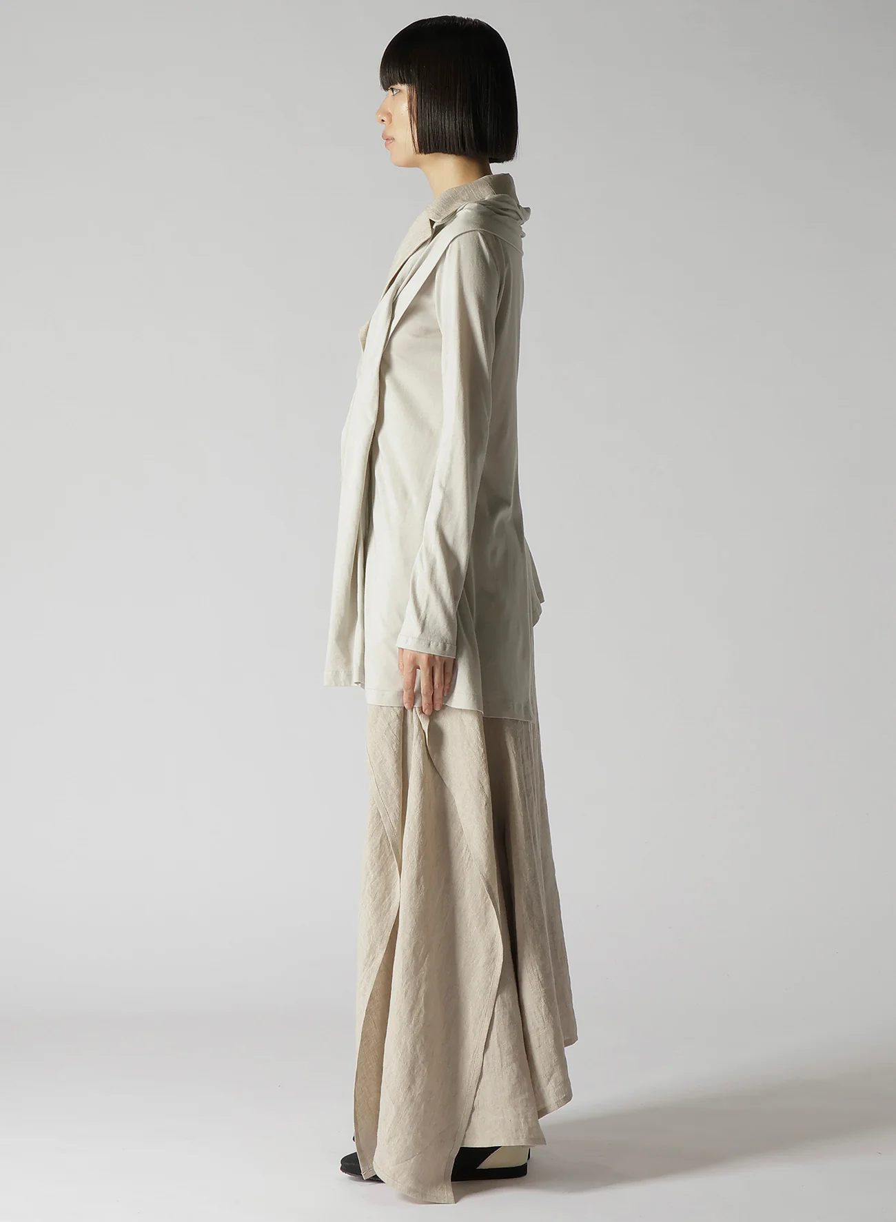 NATURAL WASHED LINEN COMBINATION SINGLE JACKET - Image 4