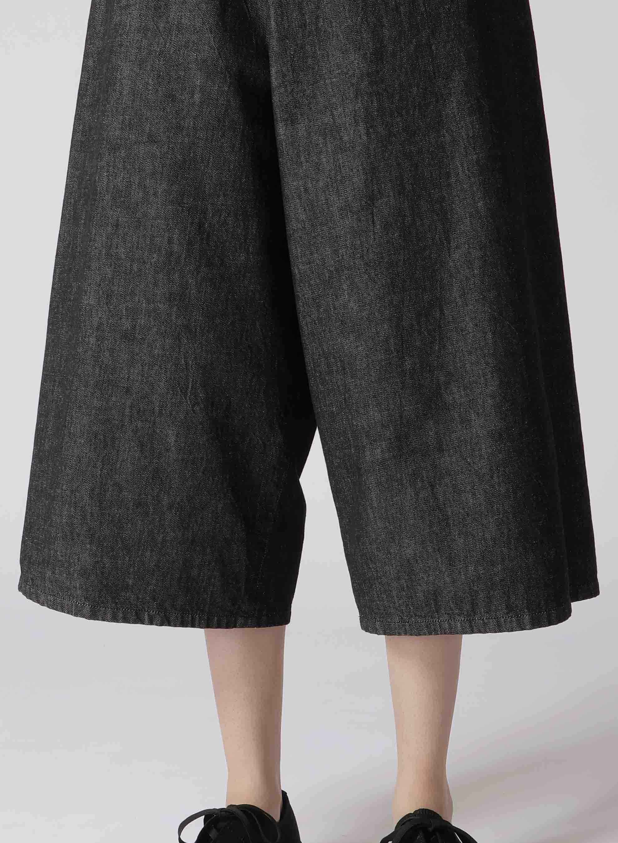 10OZ UNEVEN YARN DENIM CROPPED WIDE PANTS - Image 9
