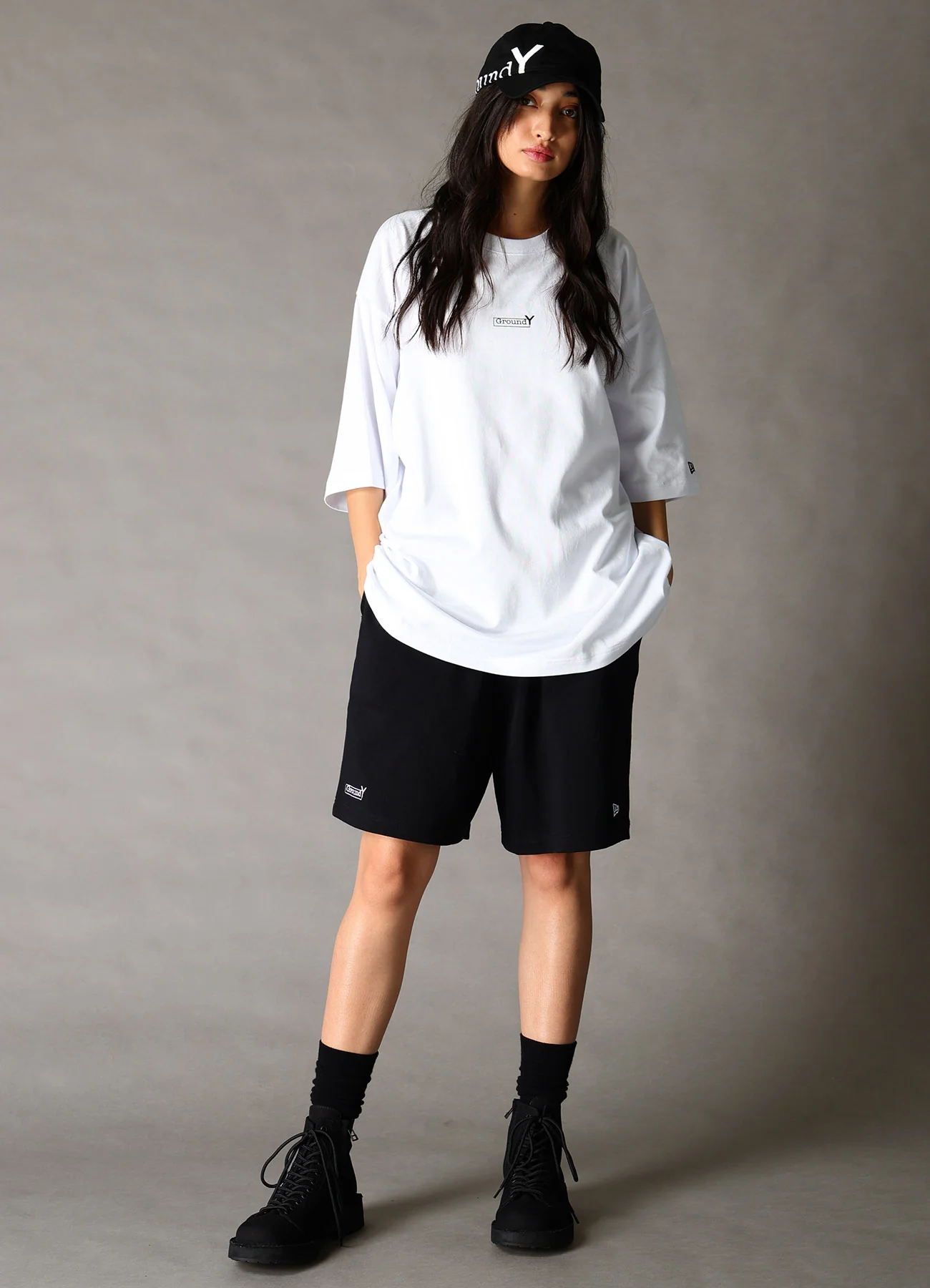 Ground Y×NEW ERA Ground Y BOX LOGO SHORT PANTS - Image 4