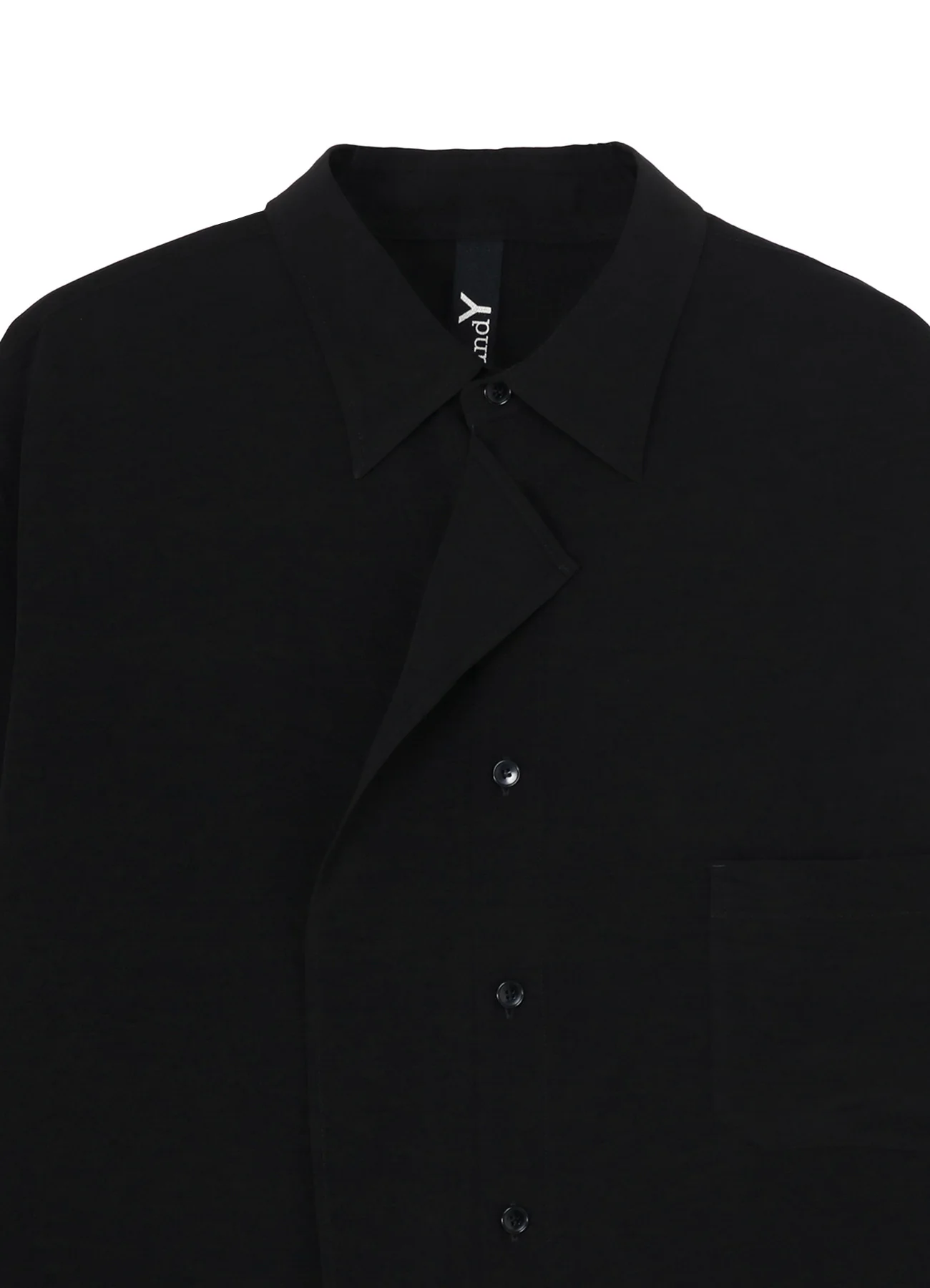 CREPE DE CHINE LEFT FRONT DRAPE SHIRT - Image 12