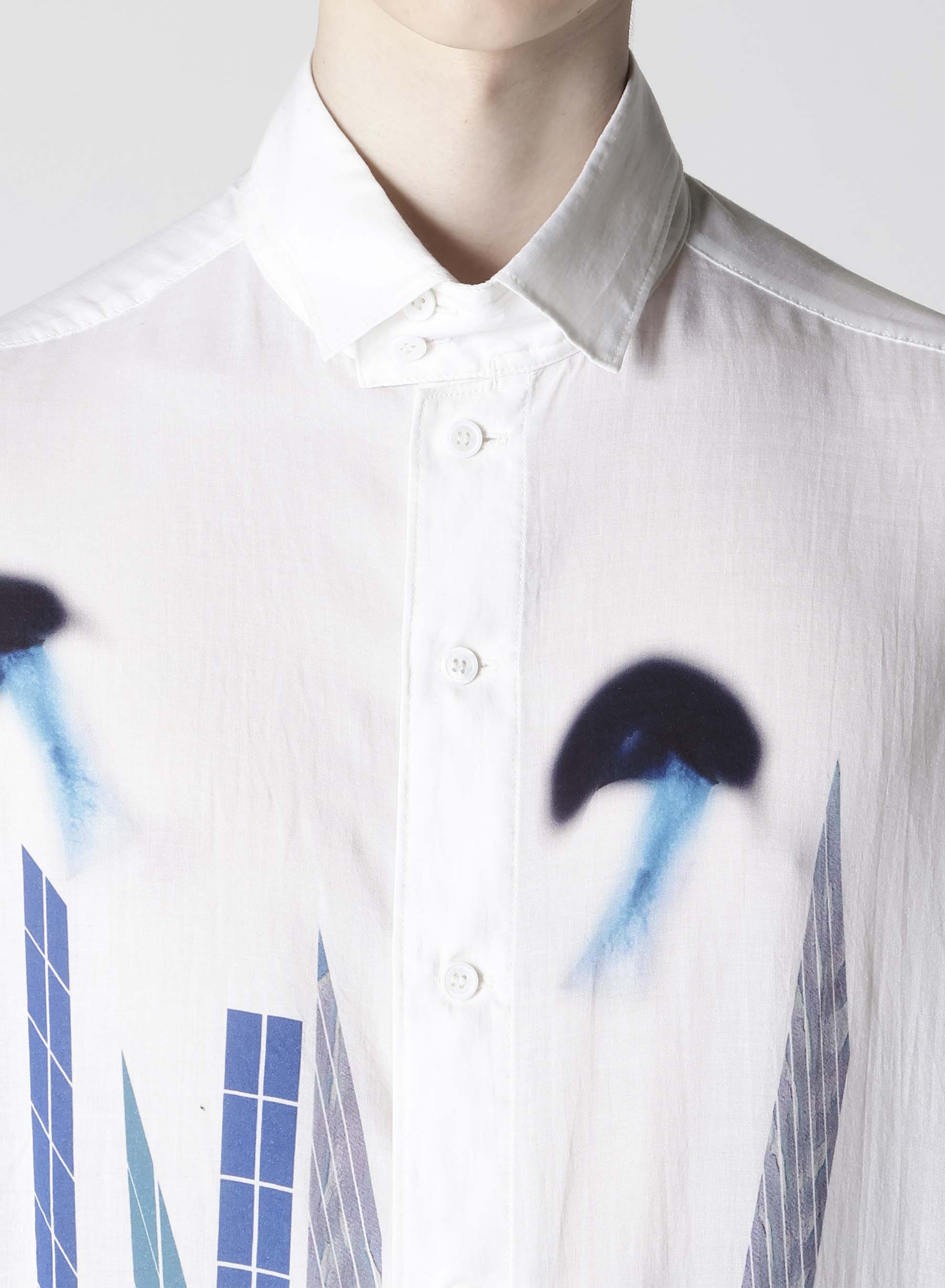 CELLULOSE BLUE MOTIF BLOUSE - Image 3