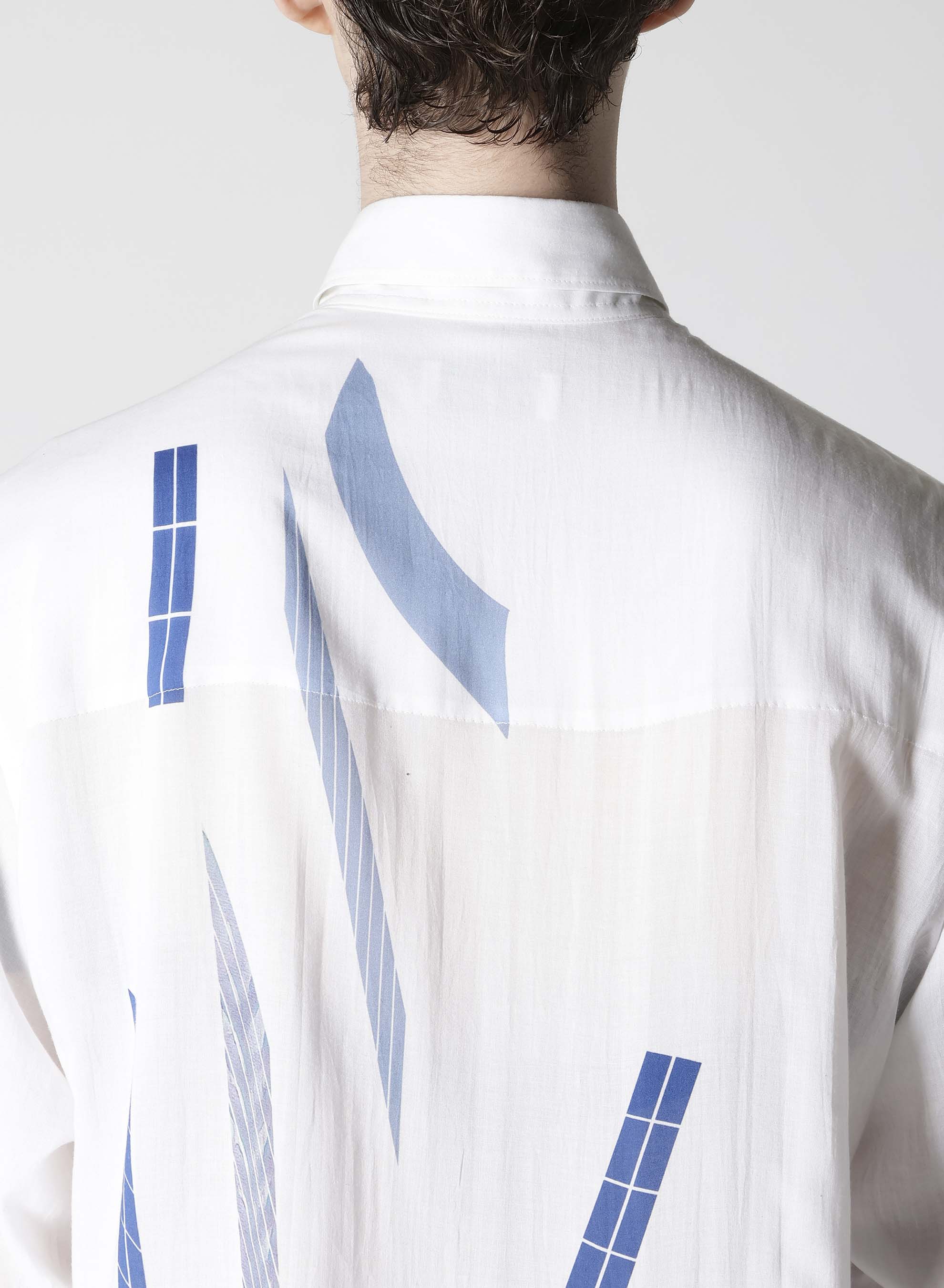 CELLULOSE BLUE MOTIF BLOUSE - Image 4