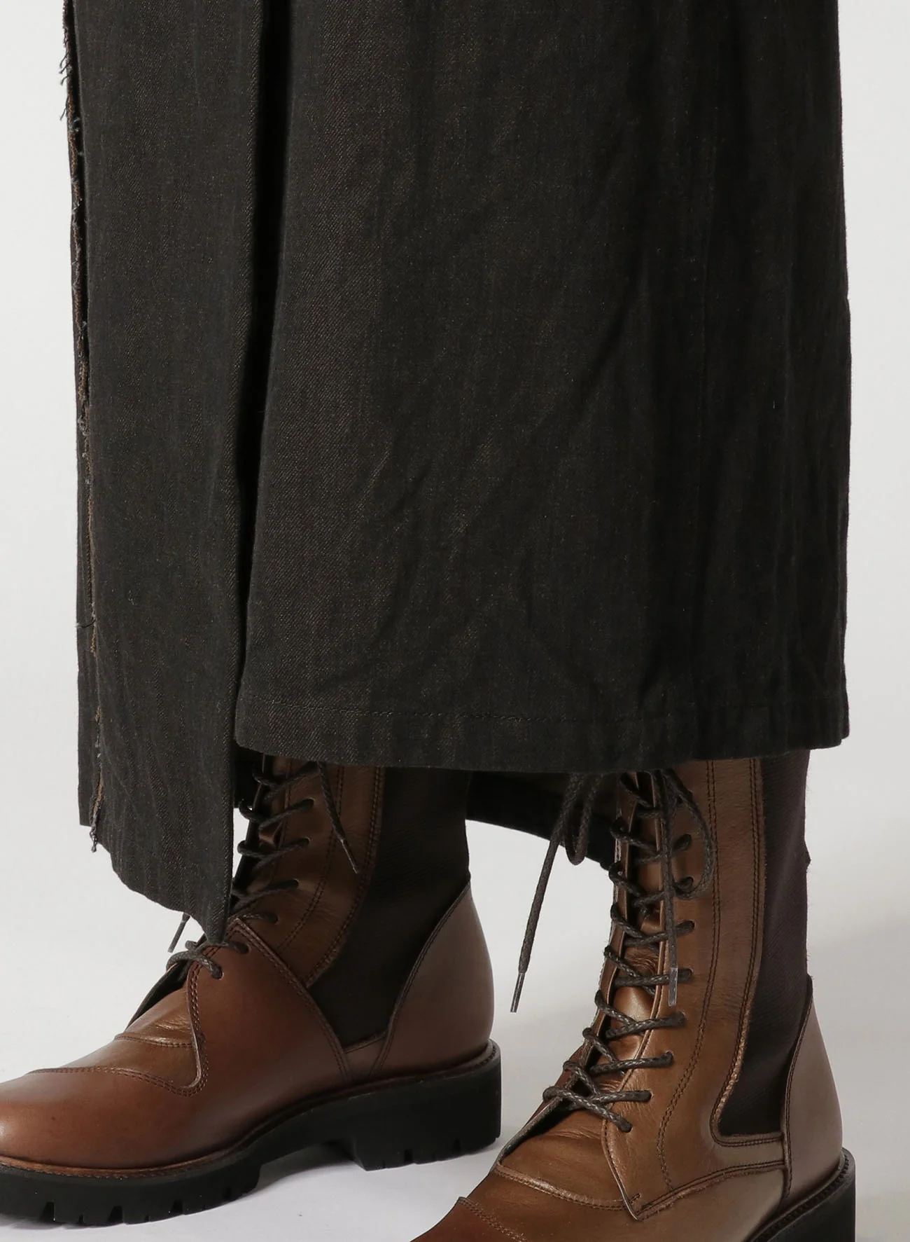 10oz DENIM PANELLED WRAP SKIRT - Image 8